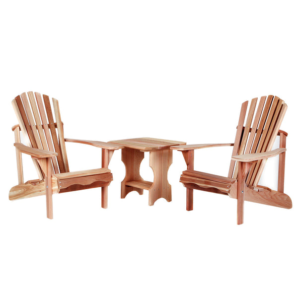 3-Piece Adirondack Cedar Chair & Table Set