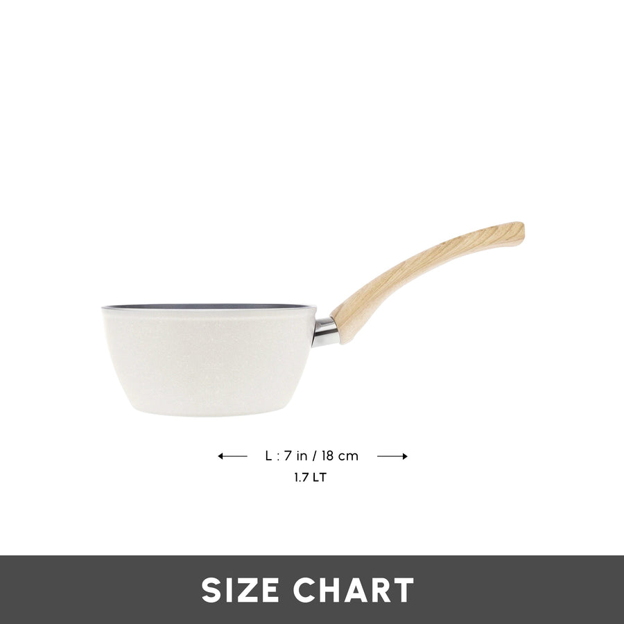 Karaca Swiss Crystal Non-Stick Induction Saucepan, 18cm, Creamy
